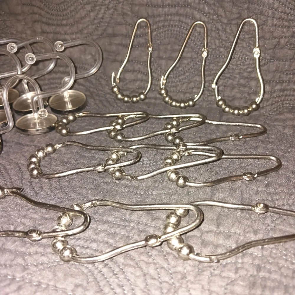 Shower Curtain Hooks 2 Complete Sets